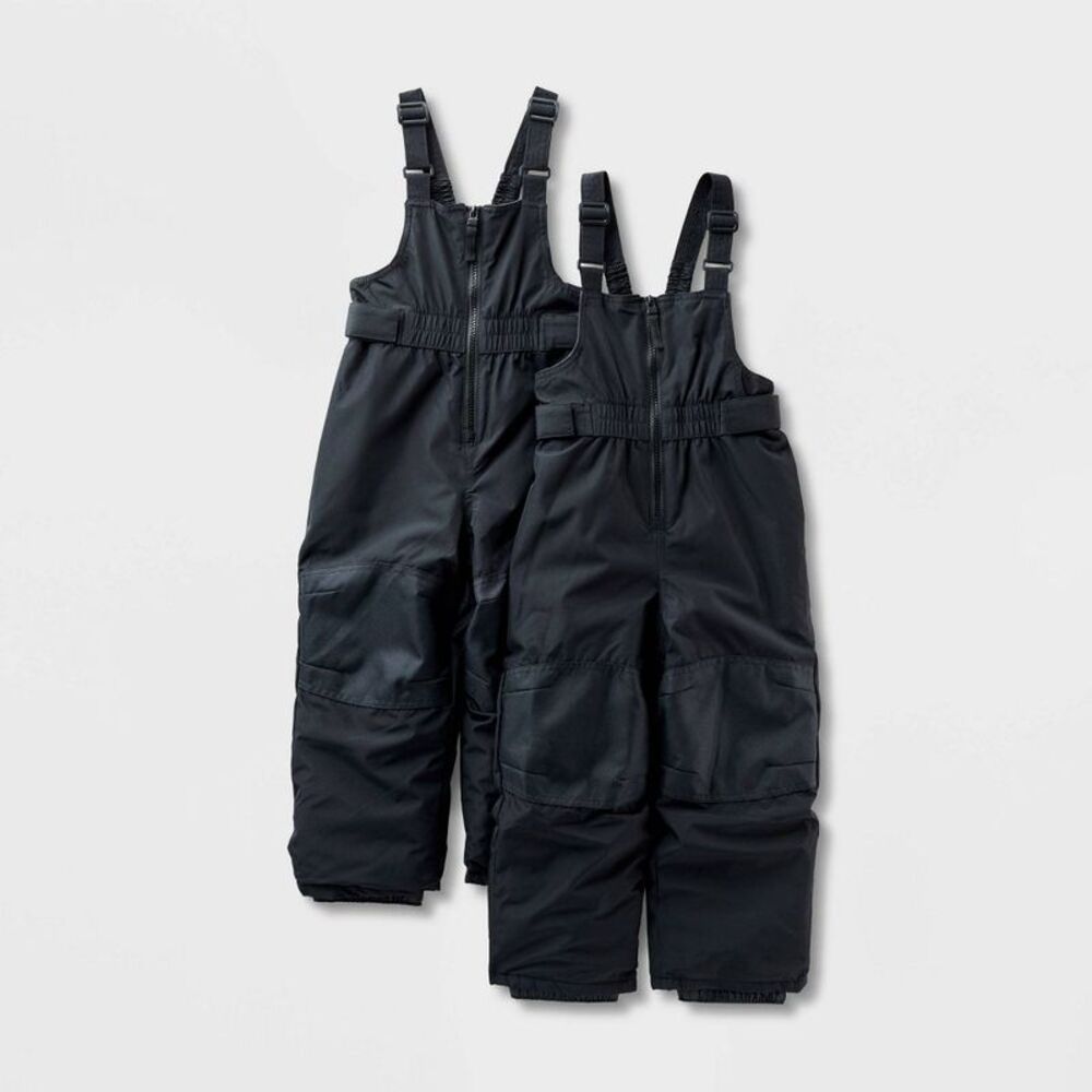 Open Box - Cat & Jack - Toddler 2pk Snow Bib - Cat & Jack Black 18M Black